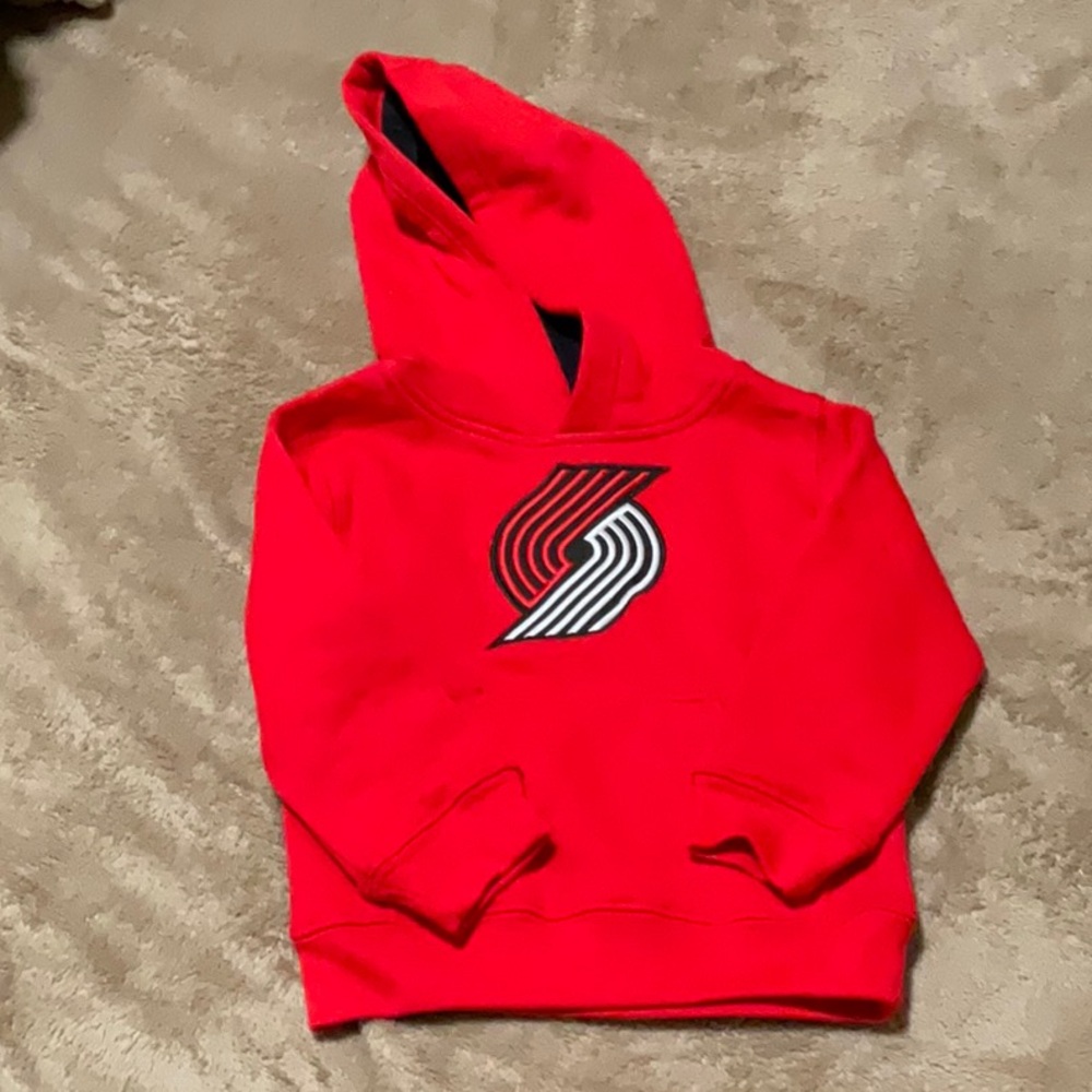 NBA Kids Portland TrailBlazers Red and Black Hoodie